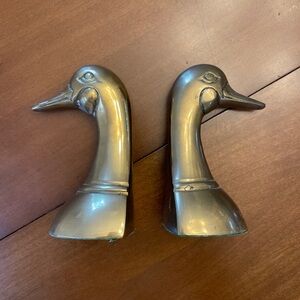 Vintage Brass Duck Bookends Made in Korea